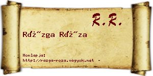Rázga Róza névjegykártya